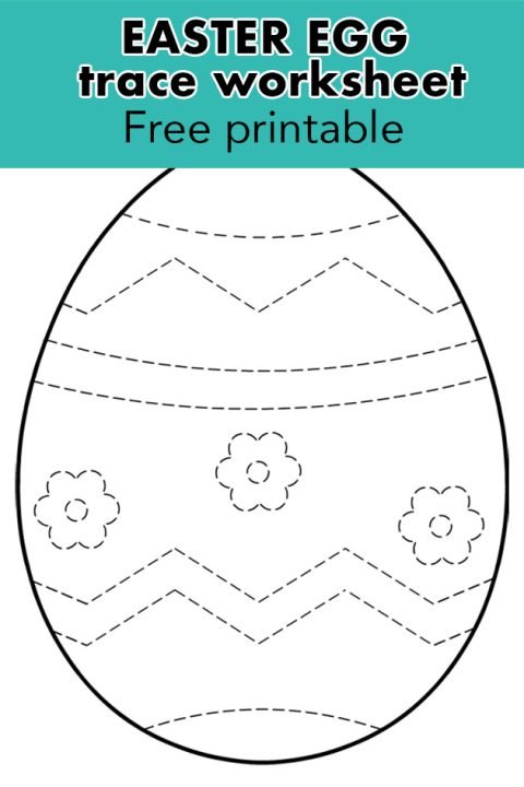 Easter egg tracing printable | Coloring Page