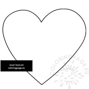 Heart template printable | Coloring Page