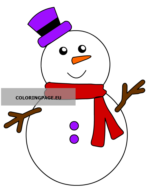 snowman red scarf