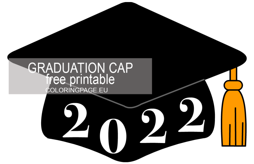 2022 graduation cap | Coloring Page