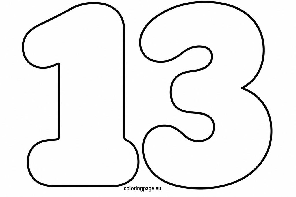 bubble letter 13 1
