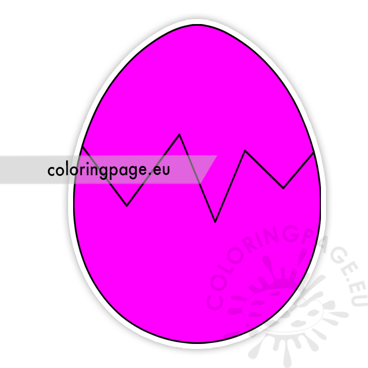 cracked pink easter egg