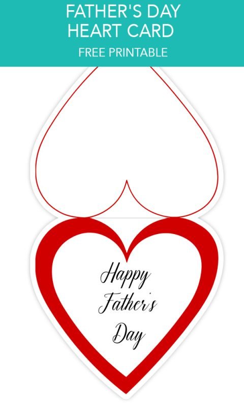 Father's day heart card | Coloring Page