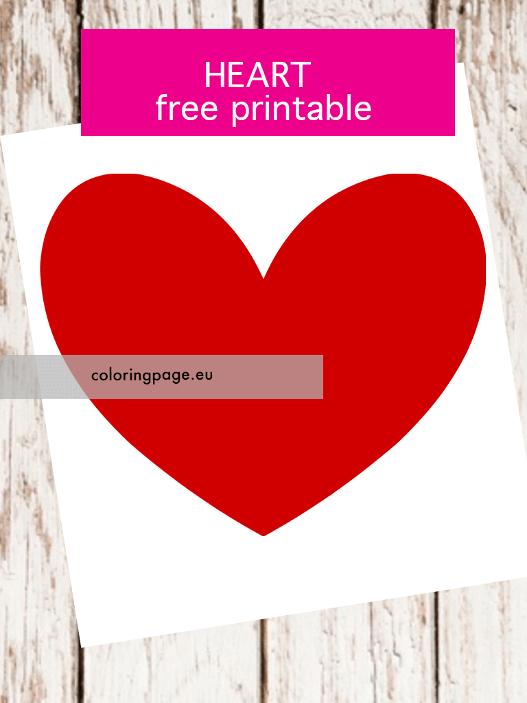 red heart printable