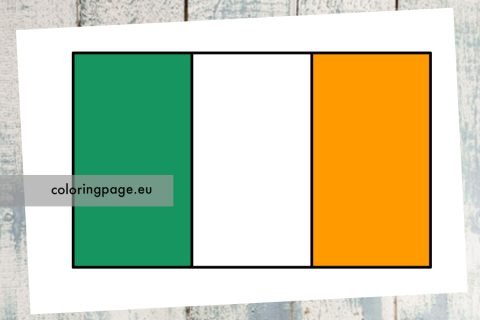 Printable Ireland flag image | Coloring Page