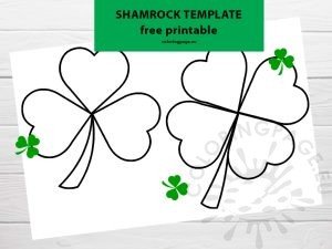 Shamrock template | Coloring Page