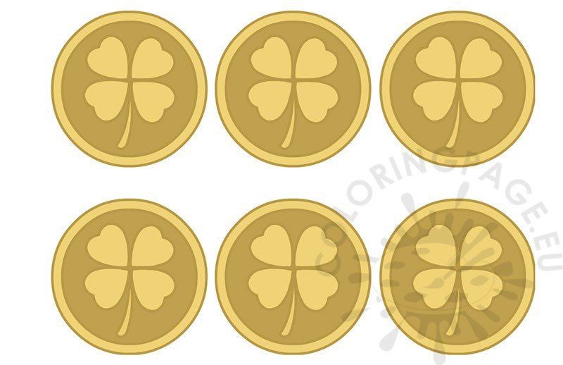 st patricks day gold coin