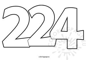 Number 224 | Coloring Page