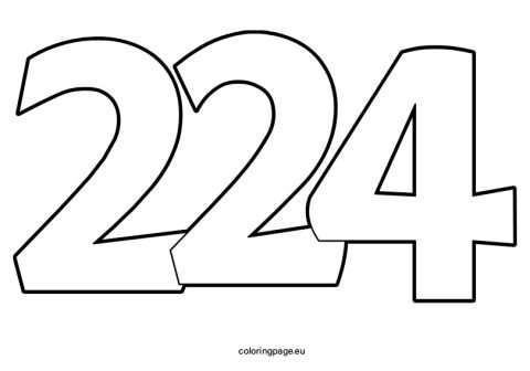 Number 224 | Coloring Page