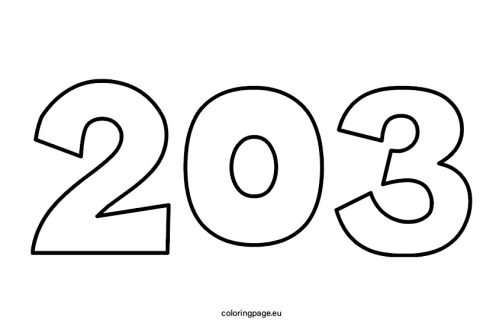 Numbers – Coloring Page