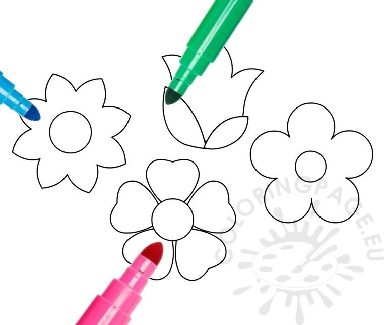 Free flower template