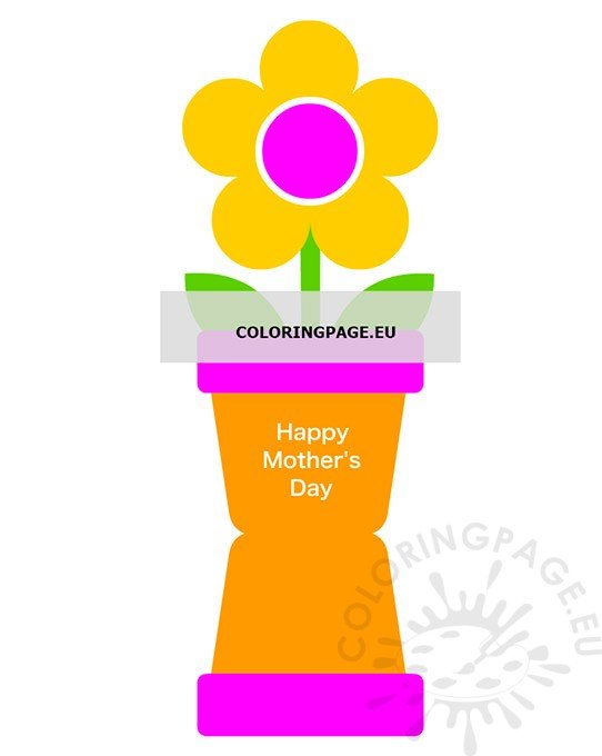 mothers day flower pot card