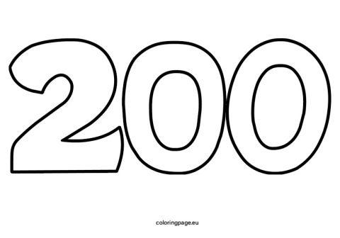 Numbers – Coloring Page