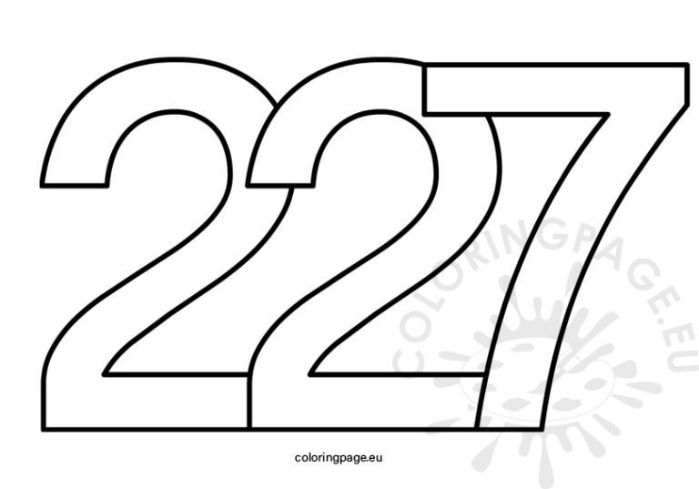 number-227-printable-coloring-page