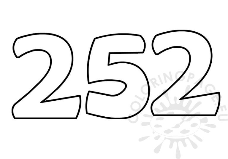 Number 252 | Coloring Page