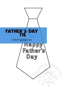 Happy Father's Day tie | Coloring Page