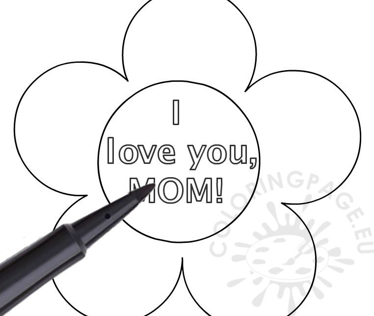 i love you mom flower