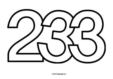 Number 233 | Coloring Page