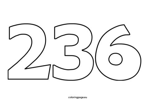 Free Number 236 | Coloring Page