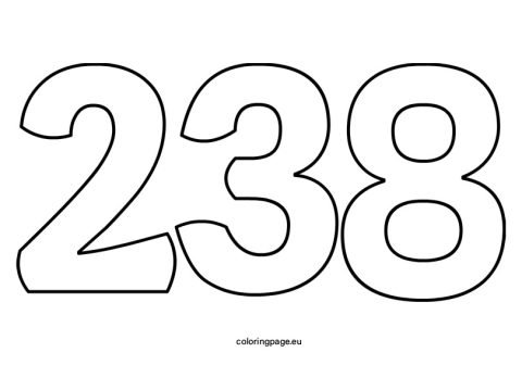 Free printable 238 number | Coloring Page