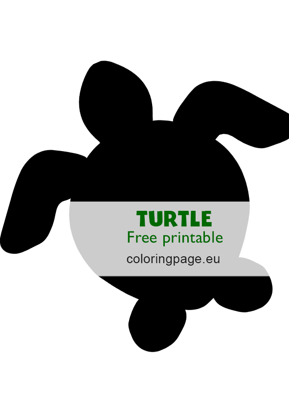 sea turtle black silhouette