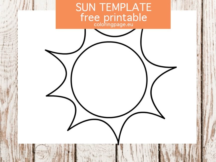 Sun template | Coloring Page