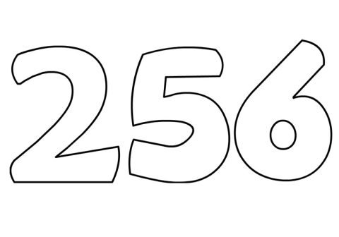 Number 256 template | Coloring Page