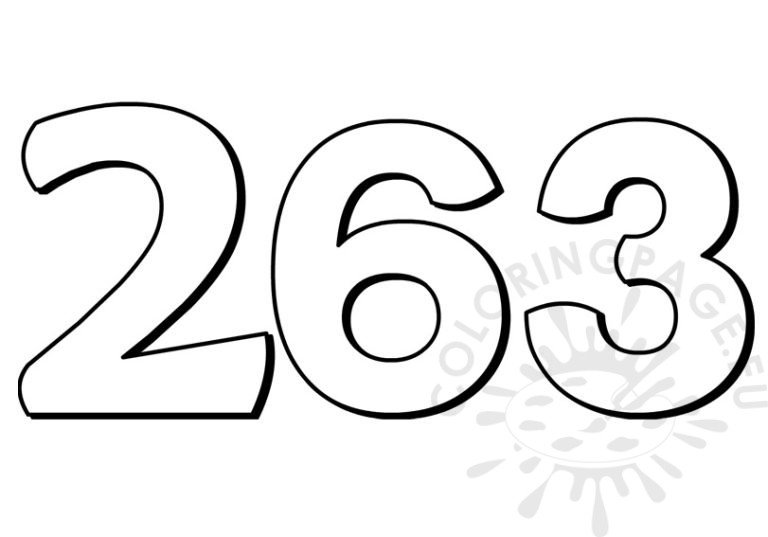 Numbers – Coloring Page