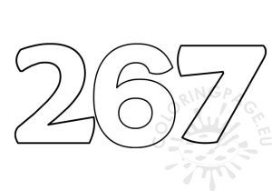 Numbers – Coloring Page