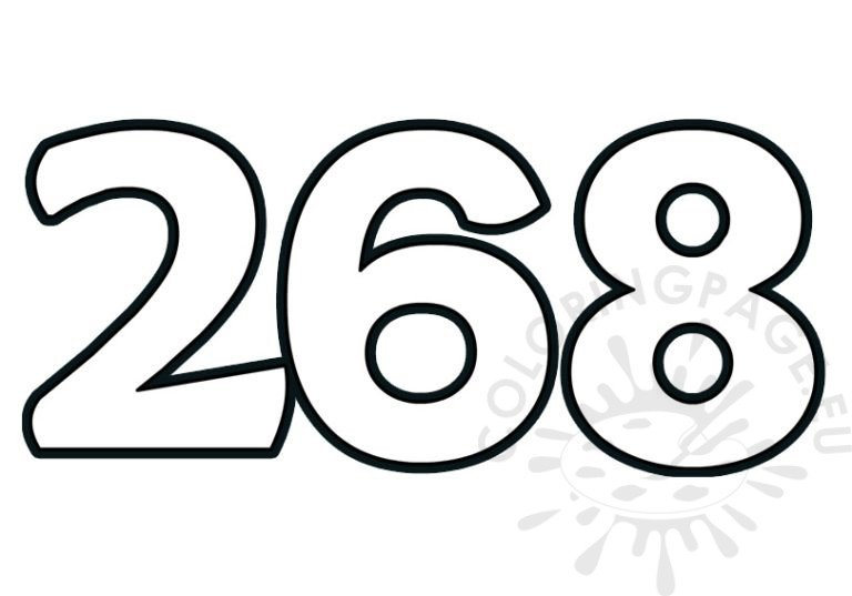 Numbers – Coloring Page