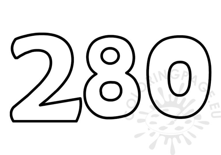 Number 280 | Coloring Page