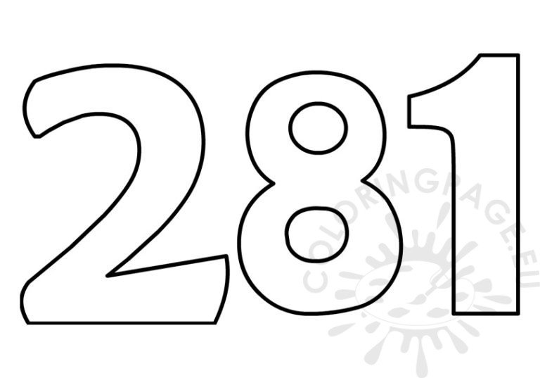 Number 281 outline | Coloring Page