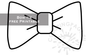 Bow tie coloring page | Coloring Page