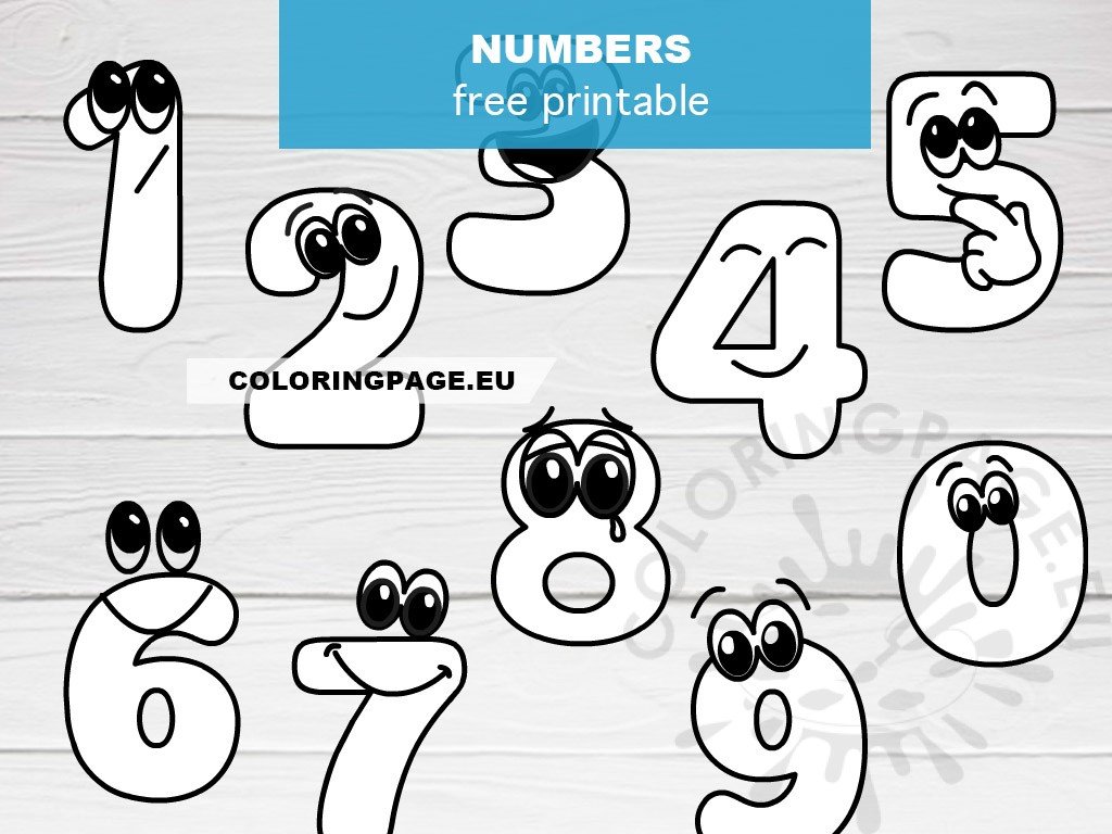 cartoon numbers