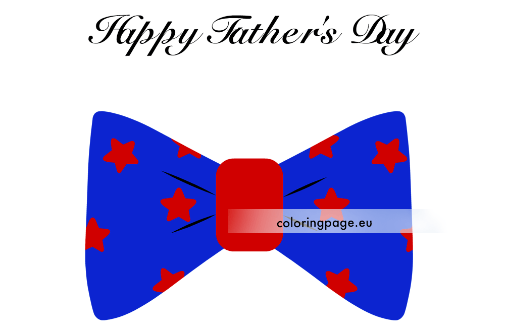 fathers day card with bow tie