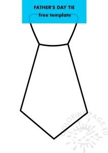 Father's day tie template | Coloring Page