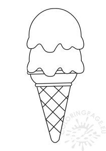 Double Flavor Ice Cream Cone