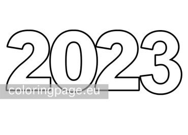 2023 printable numbers | Coloring Page