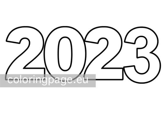 2023 printable numbers | Coloring Page