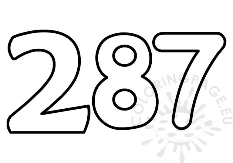 Numbers - Coloring Page