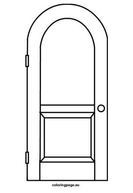 Closed door | Coloring Page