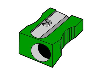 green pencil sharpener