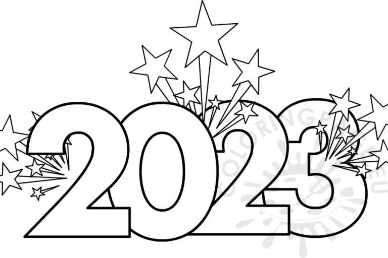 number-2023-with-fireworks-coloring-page