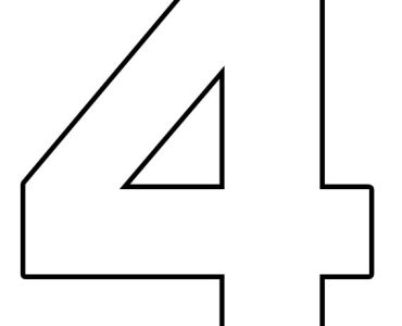 number 4 template