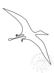 Pterodactyl dinosaur outline | Coloring Page