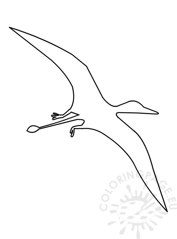 pterodactyl dinosaur outline