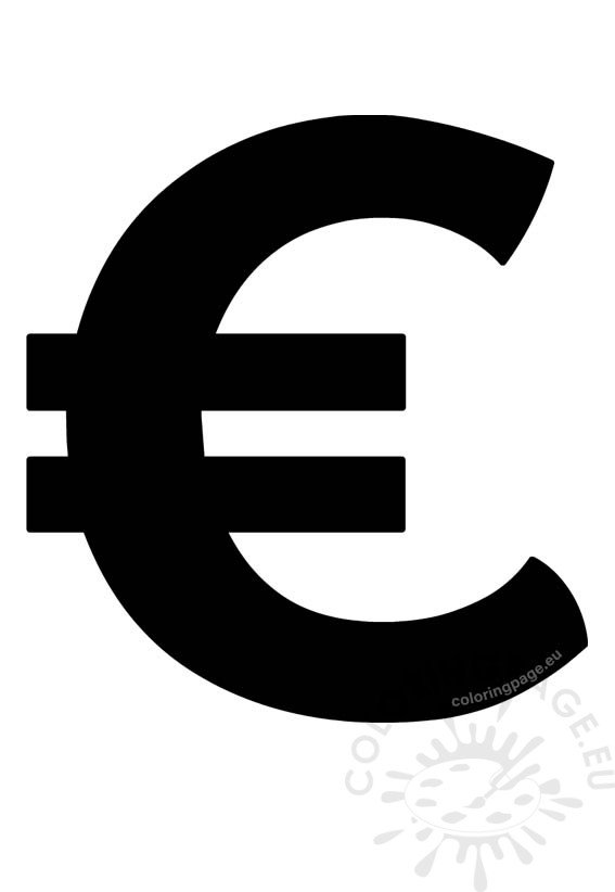 Black euro symbol