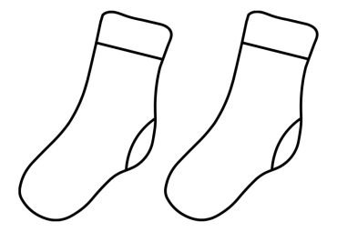 Socks template Coloring Page