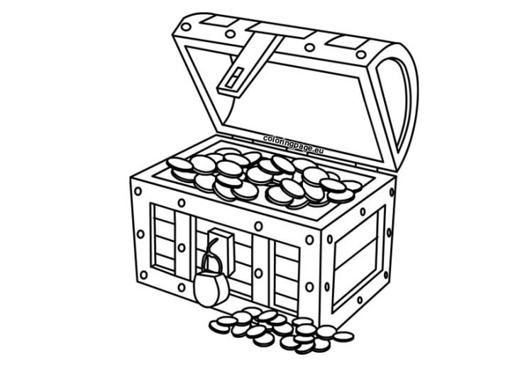 Treasure chest | Coloring Page