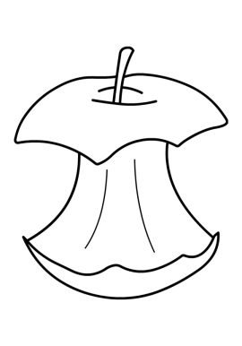 Apple core | Coloring Page
